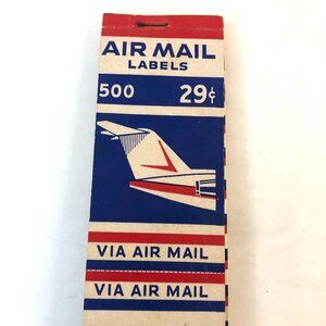 Vintage Air Mail Labels Booklet, No. 34-768